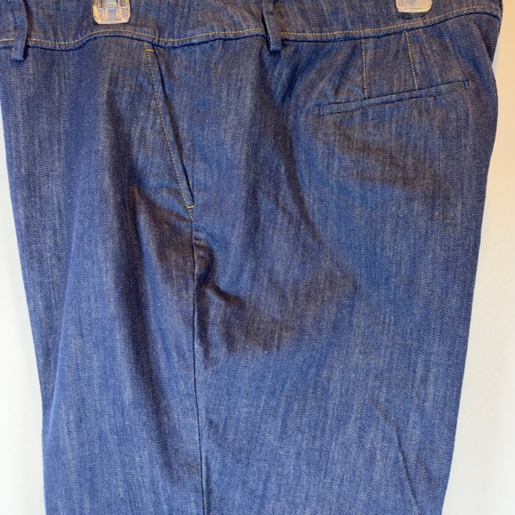 Talbots Dress Denim Slit Ankle Pants Size 20W Dark Blue Welt Pockets Work Preppy - Picture 7 of 12